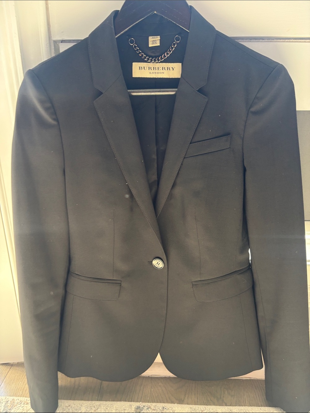 Burberry Black Single-Button Women's Tailored Blazer